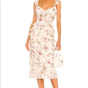 V. Chapman Fiorenza Midi Dress in English Rose